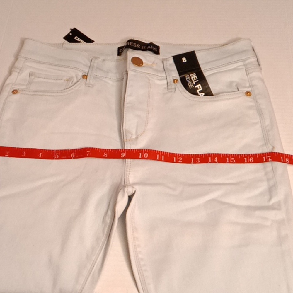 Express Bell Flare Mid Rise Jeans 👖 NWT - Picture 11 of 14